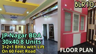 JP Nagar 8 Units 30x40 New Building with Lift For Sale BLR10