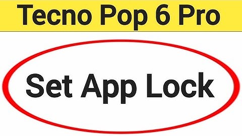 how to set App lock, Tecno Pop 6 Pro me Applock kaise set kare