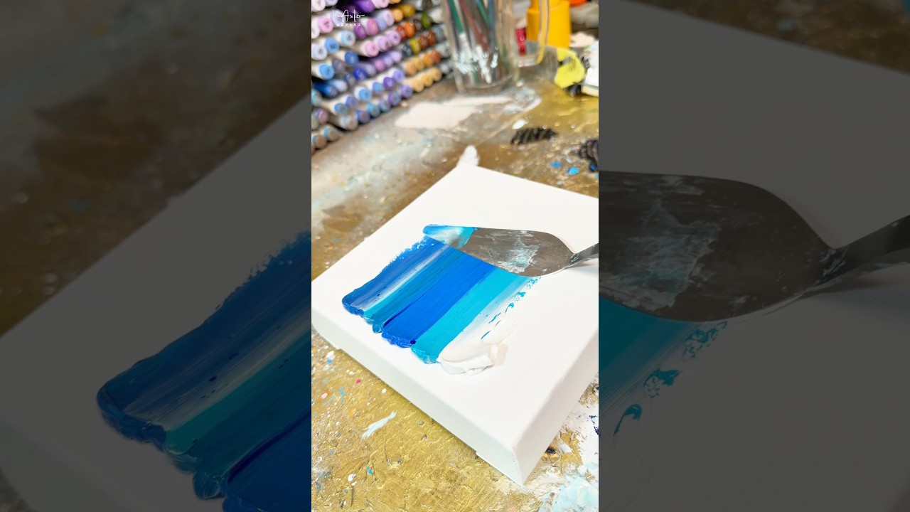 「透明の絵の具」で描いた空🌌のようなアートが神秘的すぎた✨✨✨ #painting #art #artist