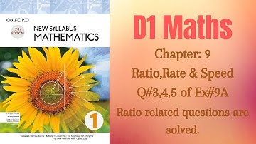 Exercise 9A Question number 3,4,5 D1 Maths || Chapter 9 || O-levels|| D1 || 7th edition