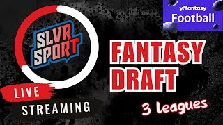 SLVRsport LIVE Draft for 3 Yahoo Leagues - 2024 Yahoo Fantasy Football