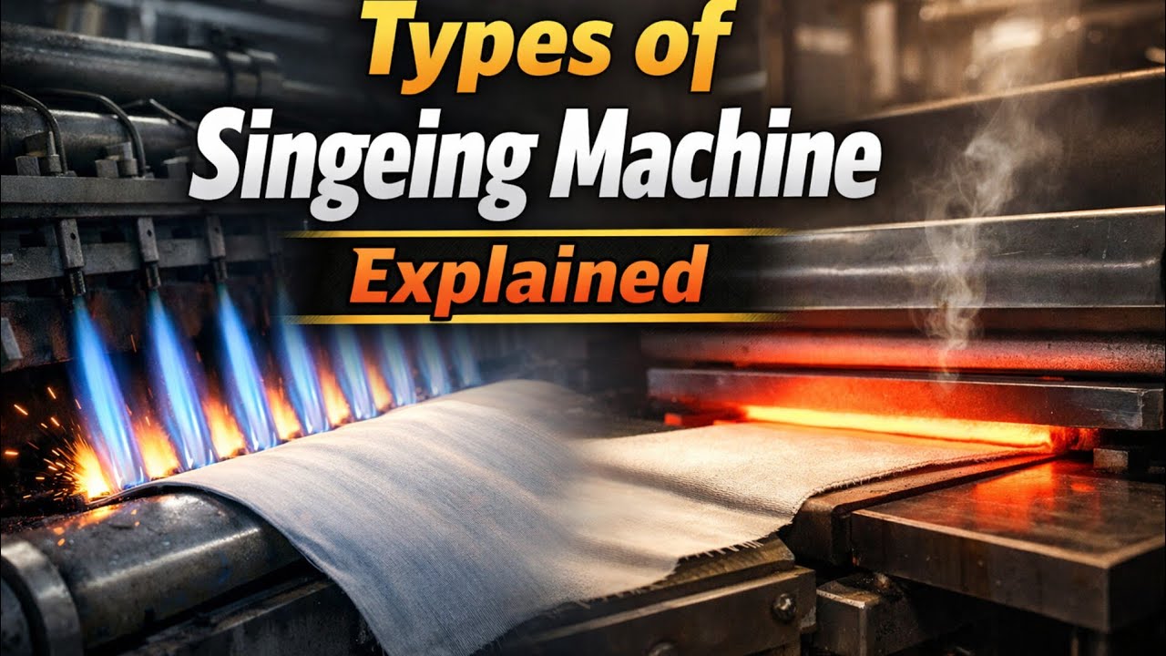 Singling Unit Machine Types of Singeing Machine with Explanation - YouTube