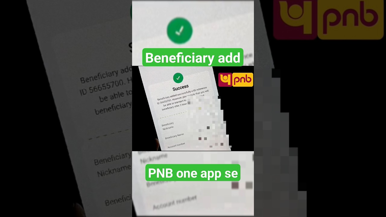 PNB ONE mobile app se beneficiary link karen - panjab national bank 