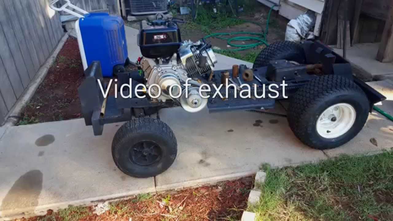 Racing mower build 5 exhaust system YouTube