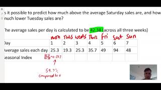 Calculating Seasonal Index