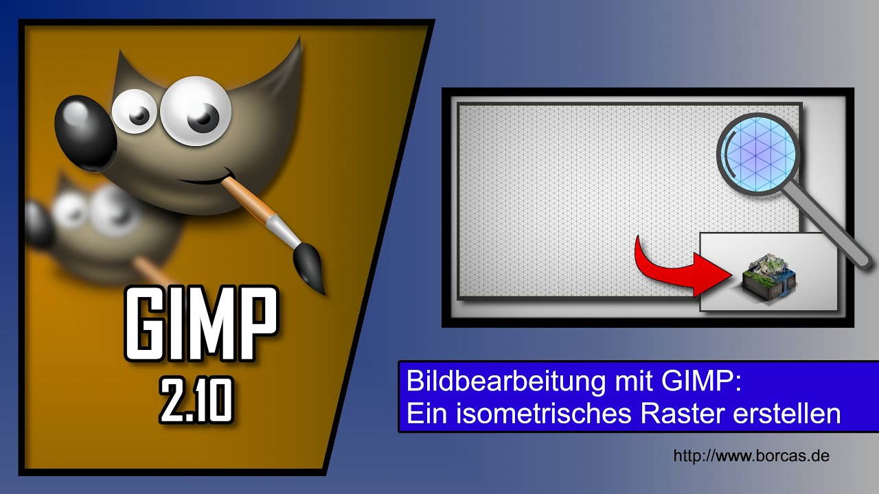 Bildbearbeitung mit GIMP – Ein isometrisches Raster erstellen - YouTube