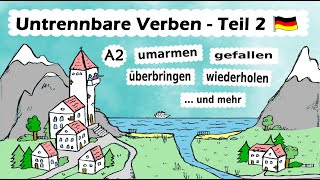 Deutsch lernen:  35 untrennbare Verben 2️⃣ A2 Learning German inseparable verbs