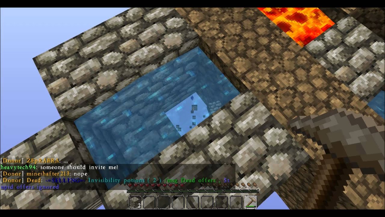 Minecraft : Skyblock part 1 Cobble generator! - YouTube
