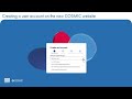 Creating a user account on the new COSMIC website