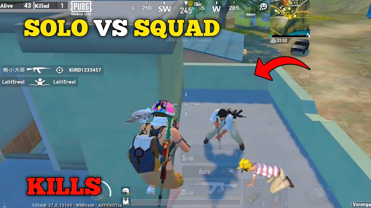 SOLO vs SQUAD 1V4 FULL GAMEPLAY🔥PUBG LITE COMEBACK 2025 | BGMI LITE 0. ...