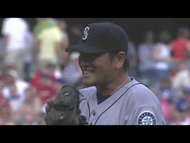 Kazuhiro Sasaki fans four in the 9th to earn the save - YouTube