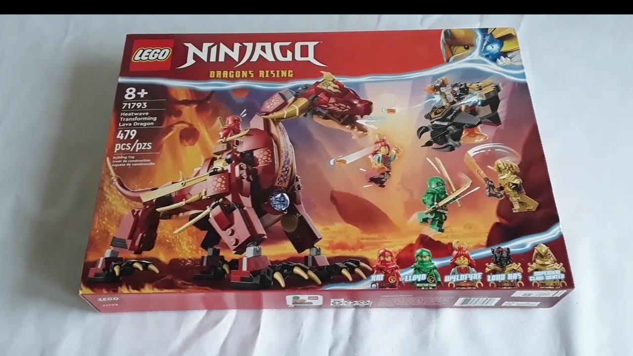 LEGO NINJAGO 71793 Heatwave Transforming Lava Dragon Building