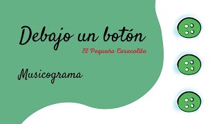 Debajo un botón │Pequeño Caracolito│Canción infantil│Musicograma│Ritmo│Música y Movimiento│↓