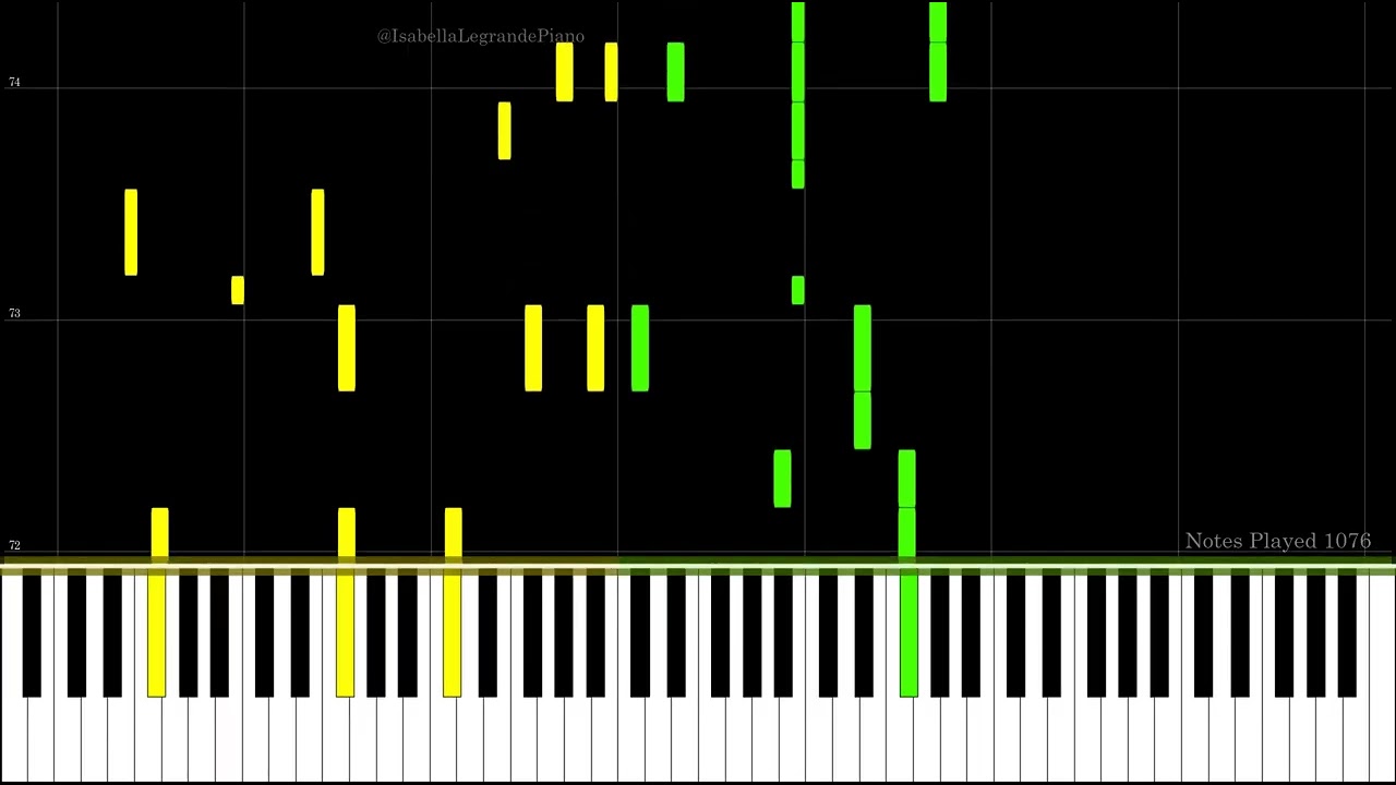 Yellow by Coldplay - Piano Cover and Tutorial by Isabella Legrande