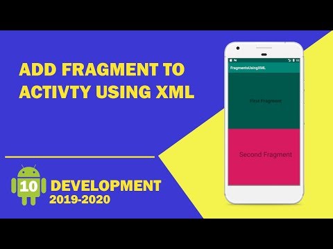 Android tutorial  - 10 - How ADD Fragments to Activity Using XML in android Studio