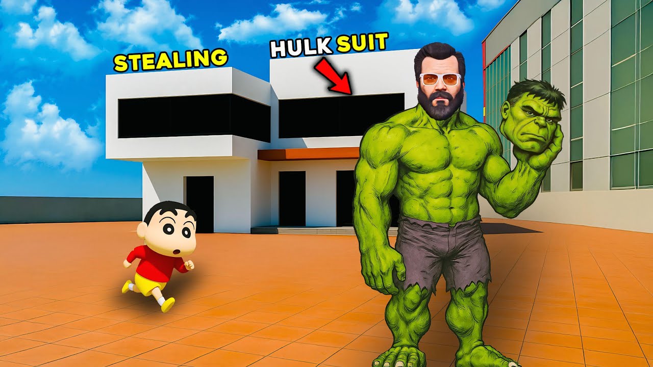 Shinchan🤣 & Rampage Steal HULK suite Full Fun In GTA5 #bommalu #gta5telugu