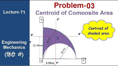 Centriod of composite plane figure #Problem-03 #lecture 71 #ENGINEERING MECHANICS