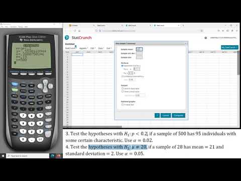 Math 1342 Hypothesis Testing