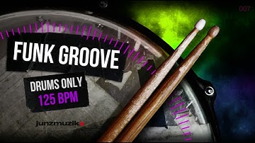 ★ FUNK BEAT - 125 BPM ★ Drums only backing track. Drum Track #backingtrack