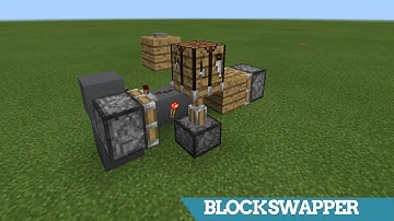 Minecraft | Flush BLOCK SWAPPER (Hidden Crafting Bench) | Redstone Tutorial
