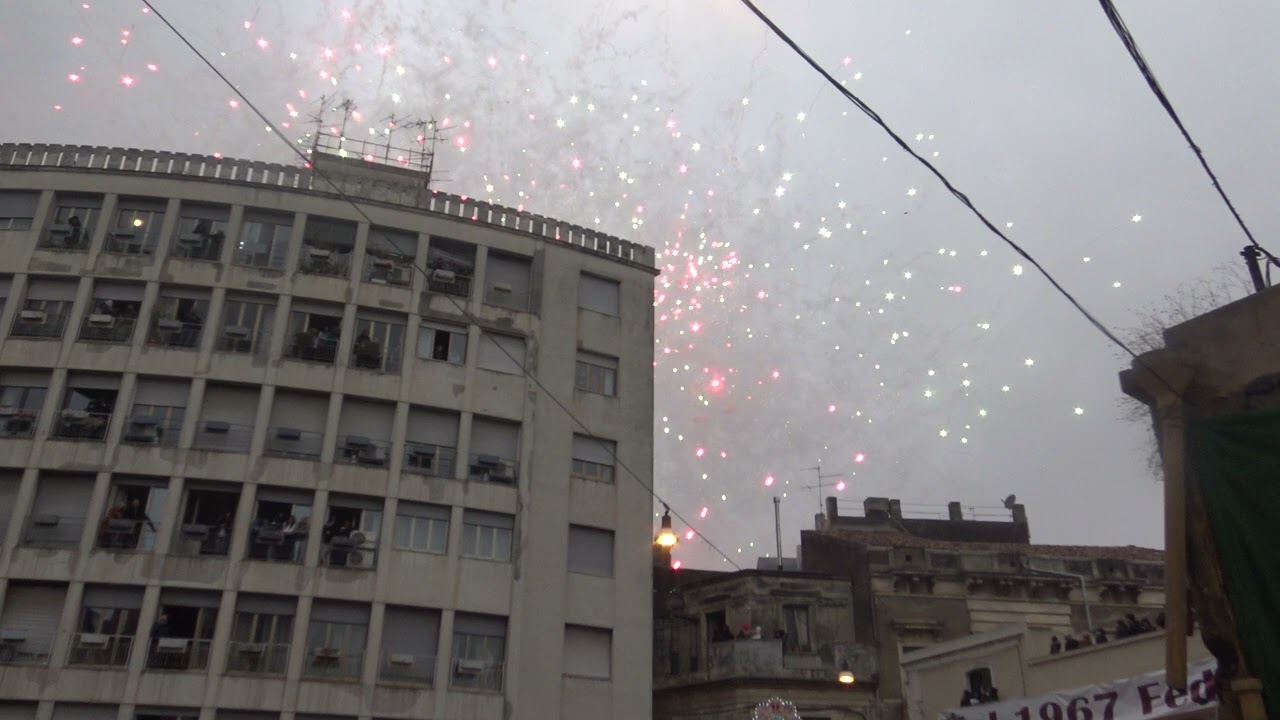 ACIREALE - S. Sebastiano 2024 - Spettacolo pirotecnico Pescheria - La Rosa International Fireworks