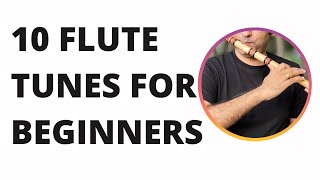 10 Simple Tunes to learn on Flute (A scale) for Beginners screenshot 4