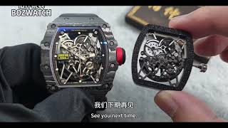 RM35-02黑碳NTPT改装如何选择？帕玛强尼机芯对比Vaucher机芯#RichardMille#Parmigiani