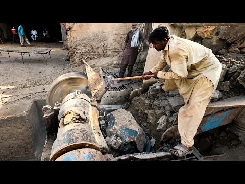 ⚠️ Rock Crusher Overload! Giant Stones Block the Machine Can This Crusher Handle These Rocks?