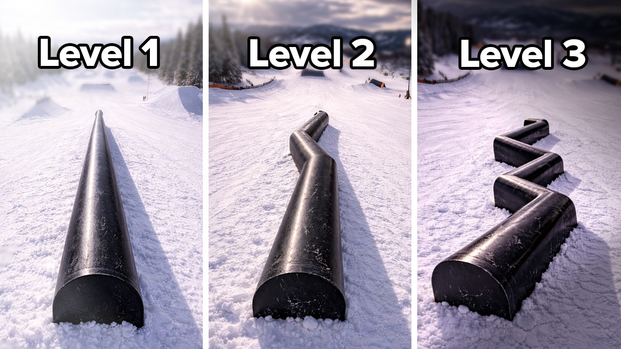 Every Level of Park Skiing... I Try Every Level