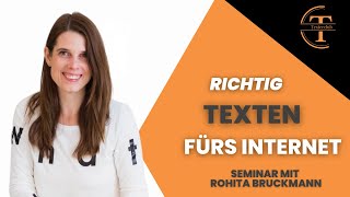 Texten Fürs Internet Seminar Mit Rohita Bruckmann