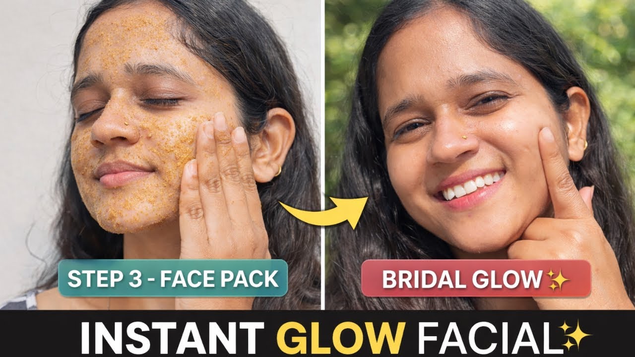 Bridal Facial at Home with papaya ✨पार्लर से दो गुना निखार अब घर पर पाये | Instant Glow Result