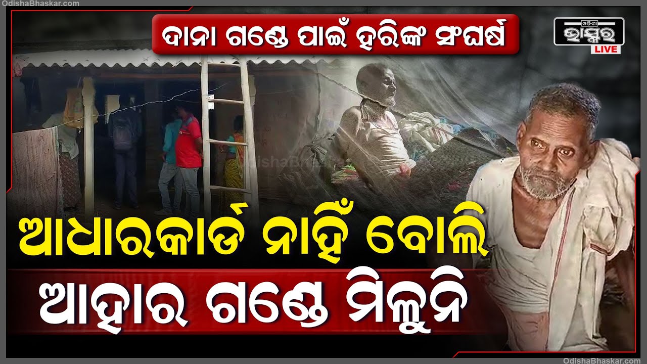 ବୟସର ଅପରାହ୍ନରେ ଦାନା ଗଣ୍ଡେ ପାଇଁ ସଂଘର୍ଷ କରୁଛନ୍ତି ହରି, ଆଧାରକାର୍ଡ ହେଇପାରୁନି ବୋଲି ମିଳୁନି ଭତ୍ତା କି ଚାଉଳ...