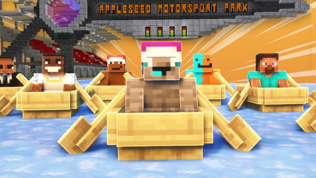 I Tried Minecraft Ice Boat Racing
