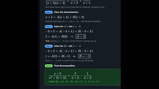 Partial fraction decomposition example 1