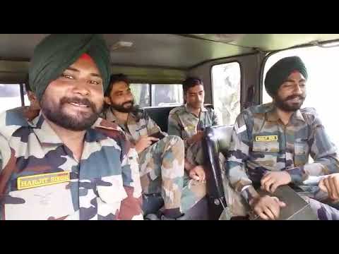 Indian Army Fauji Veer Singing a Lovely Punjabi Song from phone