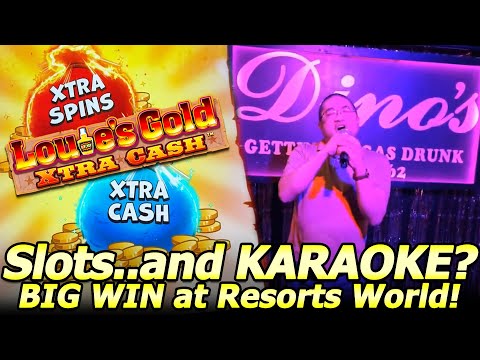 🎰 Slots and...KARAOKE!? 🎤 Slot Channels Singing and BIG WIN Bonus in Louie's Gold Xtra Cash!