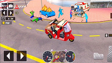 Tuk Tuk auto rickshaw driver game - 3D auto rickshaw driving game - Android iOS Gameplay 103