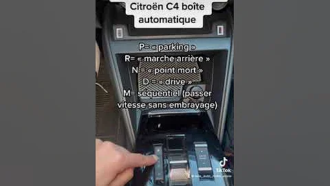 Comment démarrer une Citroën C4 automatique ?