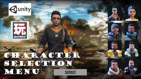 How to create Character selection menu like valorent in Unity Using Playmaker Without Coding | Tamil