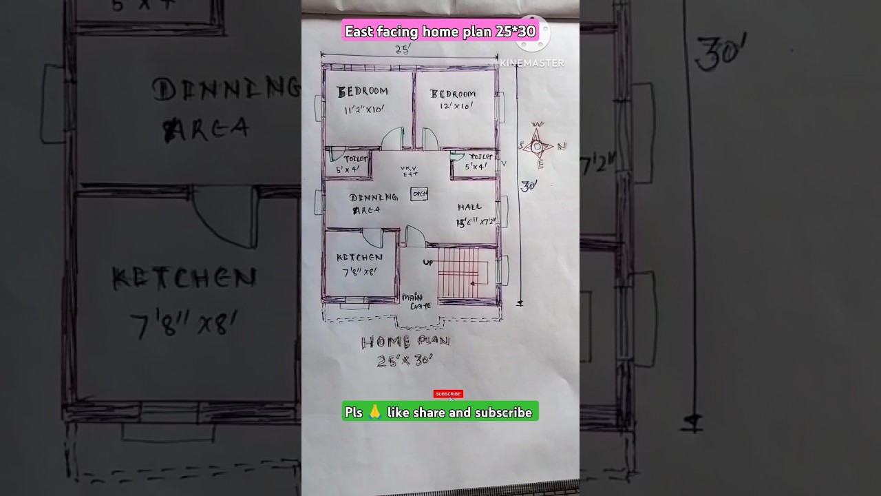 25*30 home plan | 750 sqft home design 