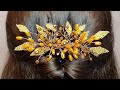 Beaded hairpin/hair comb/Заколка из бусин и бисера/Гребень из бусин/@DIY TamireStudio СВОИМИ РУКАМИ