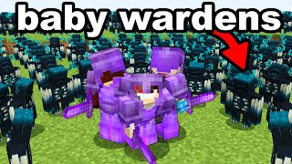 Using 1054 Baby Wardens To Take Over This Minecraft SMP...