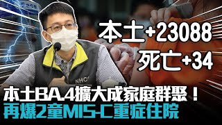 本土BA.4擴大成家庭群聚！再爆2童MIS-C重症住院 【CNEWS】