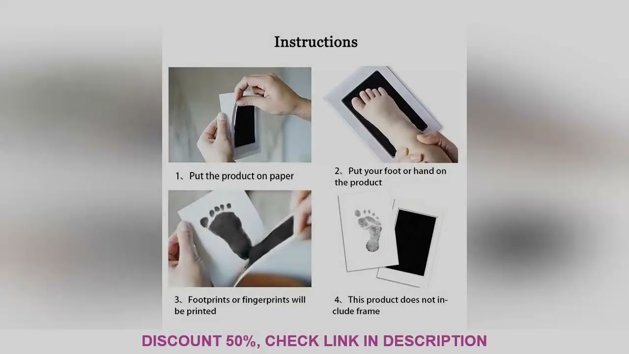 2 Set Baby Handprint Footprints Ink Pads Safe Non-toxic No-Touch Skin Inkless Inkpad Kits Pet Cat Do