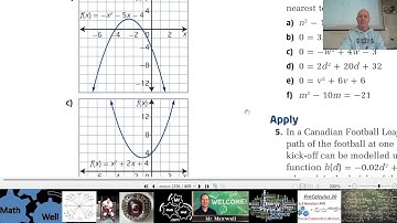 PC 20 4.1 #1,2,4 HW Graphical Solutions to Quadratic Equations