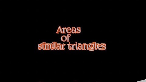 #similartriangles Areas of similar triangles #praveentutorialpoint