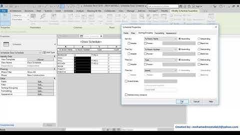 Create door schedule linked with rooms in REVIT