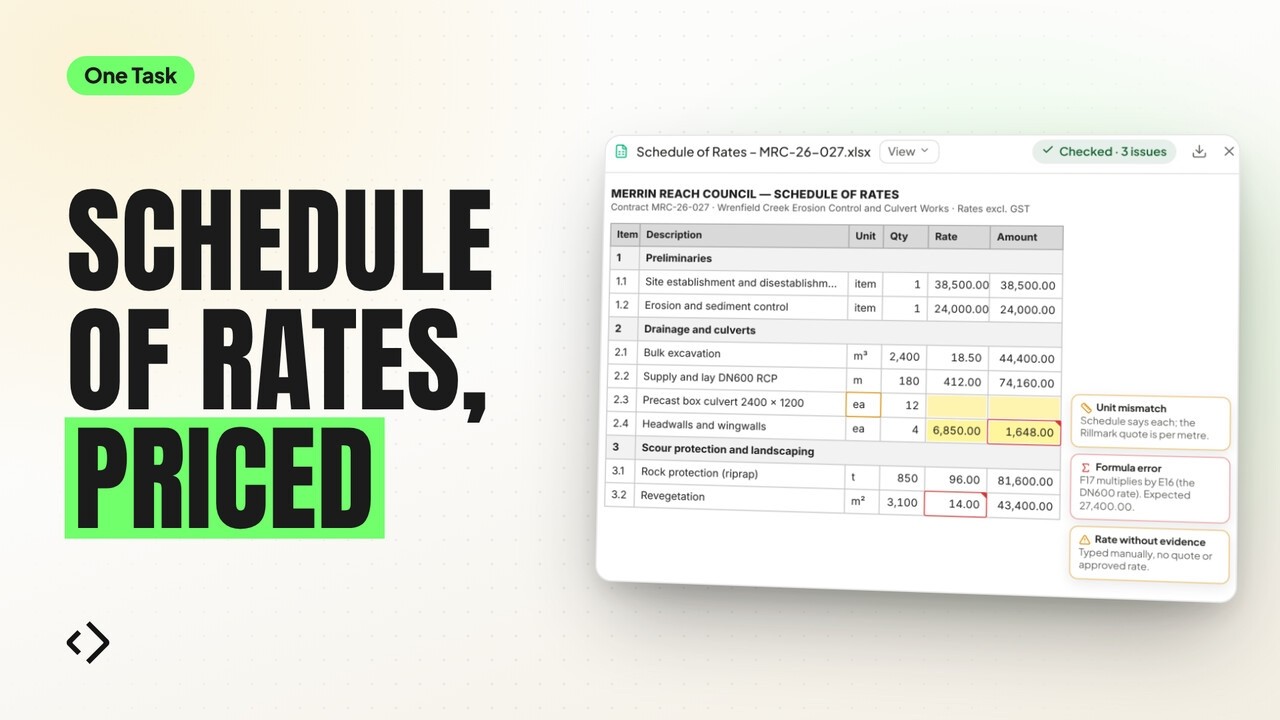 Price your schedule of rates without starting from scratch video thumbnail