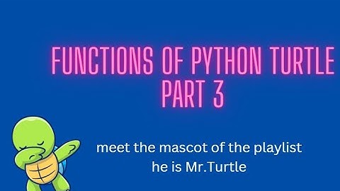 Functions of python turtle part 3-The triangle