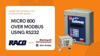 Integrating Allen Bradley Micro800 to Verbatim Gateway via Modbus over RS232